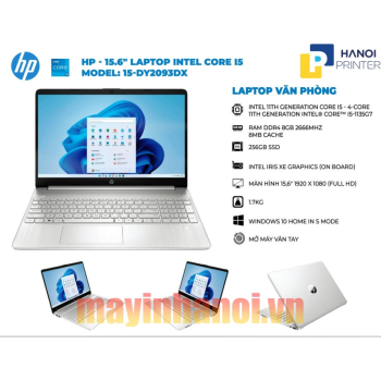 Laptop HP15 DY2093DX 15.6" FHD, Core i5-1135G7 2.4GHz , 8GB RAM, SSD 256GB PCIe, Win10S Silver