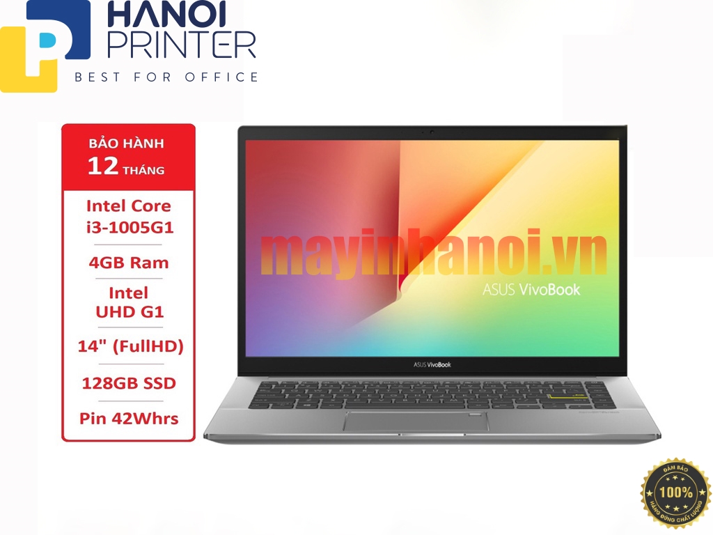 Laptop Asus VivoBook X413JA Core™ i3-1005G1 1.2GHz RAM 4GB, SSD 128GB, 14" FHD (1920x1080) White bảo hành 12 tháng